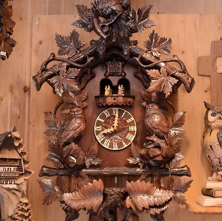 Cuckoo clock on the wall