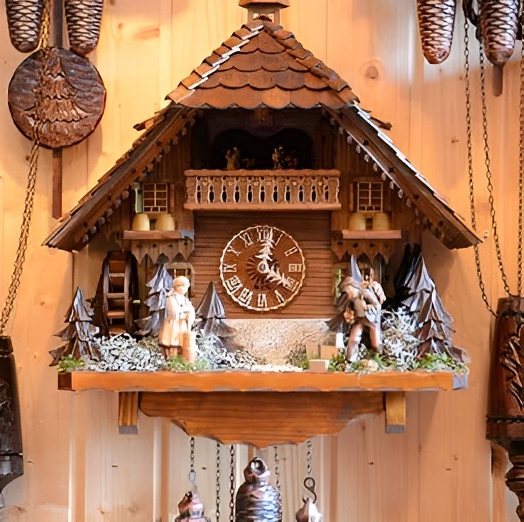 Cuckoo clock on the wall